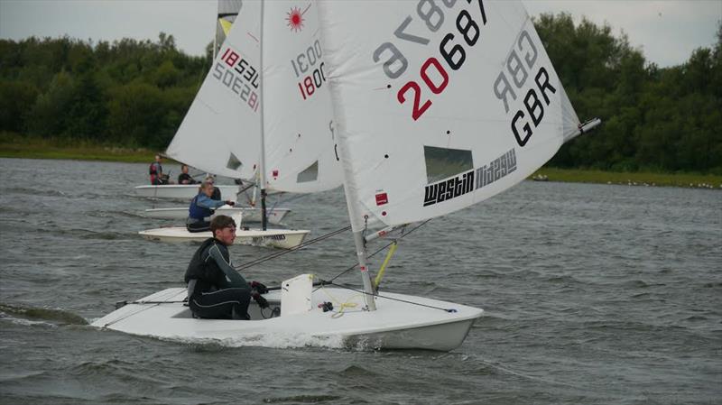 Lasers at Leigh & Lowton for the 2017 open meeting photo copyright Paul Allen taken at Leigh & Lowton Sailing Club and featuring the ILCA 6 class