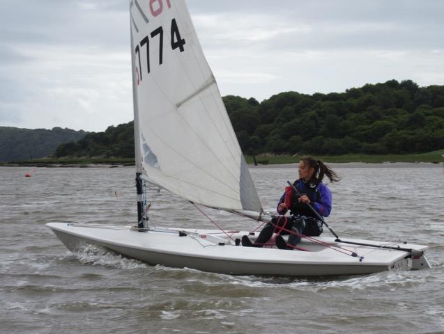 Leading German Cadet entry, Maret Schon heading for 5th in her class in a Laser Radial at Solway Yacht Club Cadet Week photo copyright Ian Purkis taken at Solway Yacht Club and featuring the ILCA 6 class