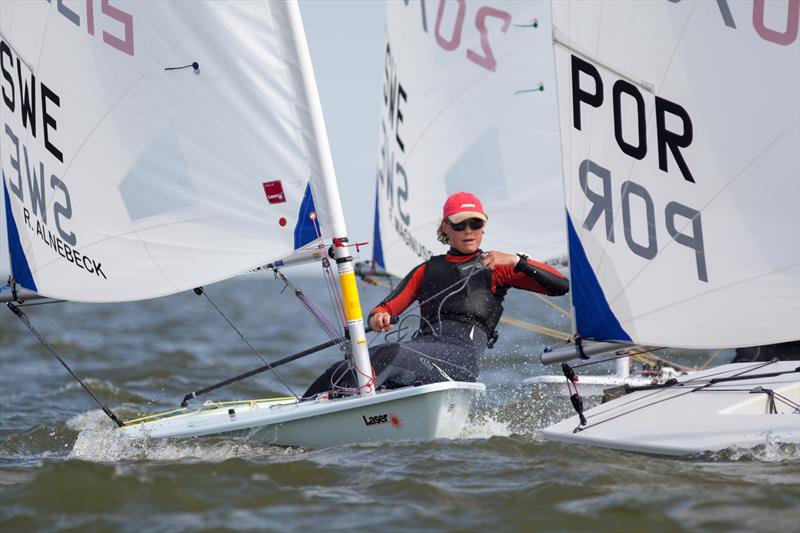 Laser Radial Youth Worlds at Medemblik day 2 photo copyright Eric Faust taken at Regatta Center Medemblik and featuring the ILCA 6 class