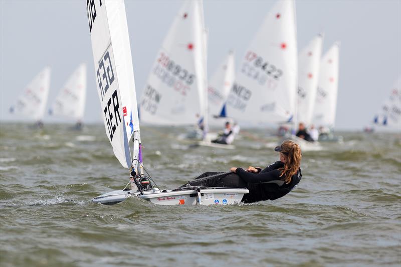 Laser Radial Youth Worlds at Medemblik day 2 photo copyright Eric Faust taken at Regatta Center Medemblik and featuring the ILCA 6 class