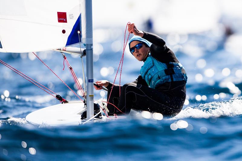 Alison Young sailing in Hyeres photo copyright Pedro Martinez / Sailing Energy / World Sailing taken at COYCH Hyeres and featuring the ILCA 6 class