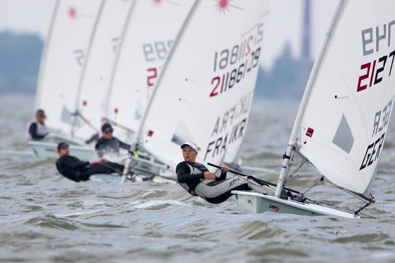 Svenja Weger on day 3 of the Laser Radial World Championship photo copyright Thom Touw / www.thomtouw.com taken at Regatta Center Medemblik and featuring the ILCA 6 class