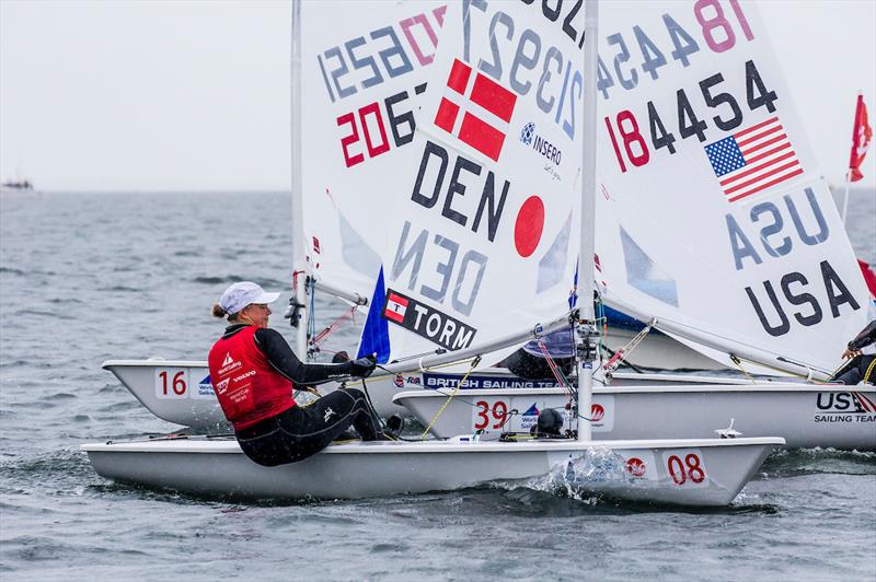 Laser Radial Champion Anne-Marie Rindom (DEN) at 2017-18 World Cup Series in Gamagori, Japan photo copyright Jesus Renedo / Sailing Energy / World Sailing taken at  and featuring the ILCA 6 class