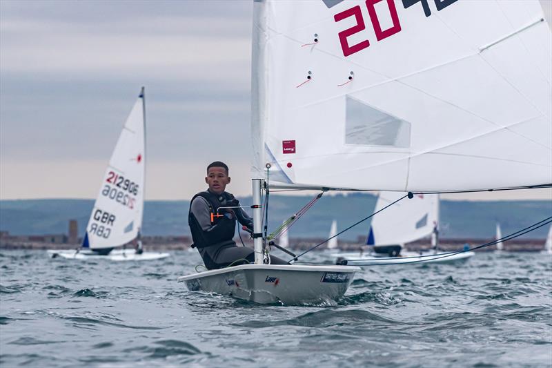 Kai Hockley sailing in Portland Harbour - photo © Scaramouche