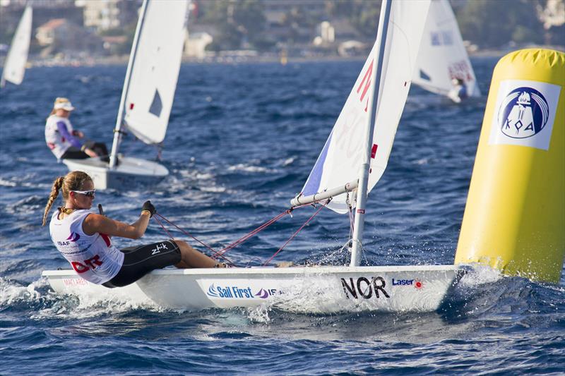 Line Flem Host wins the Girls Radial class at the Sail First ISAF Youth Worlds photo copyright Icarus / ISAF Youth Worlds taken at  and featuring the ILCA 6 class