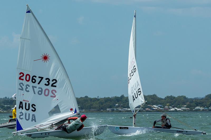 Tom Needham and Sam King - 2018 Australian Youth Championships photo copyright RQYS Natasha Hoppner taken at Royal Queensland Yacht Squadron and featuring the ILCA 6 class