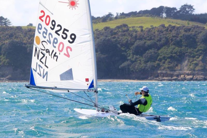 Josh Armit competing at the Yachting NZ Youth Trials at Manly in 2017 photo copyright Yachting NZ taken at  and featuring the ILCA 6 class