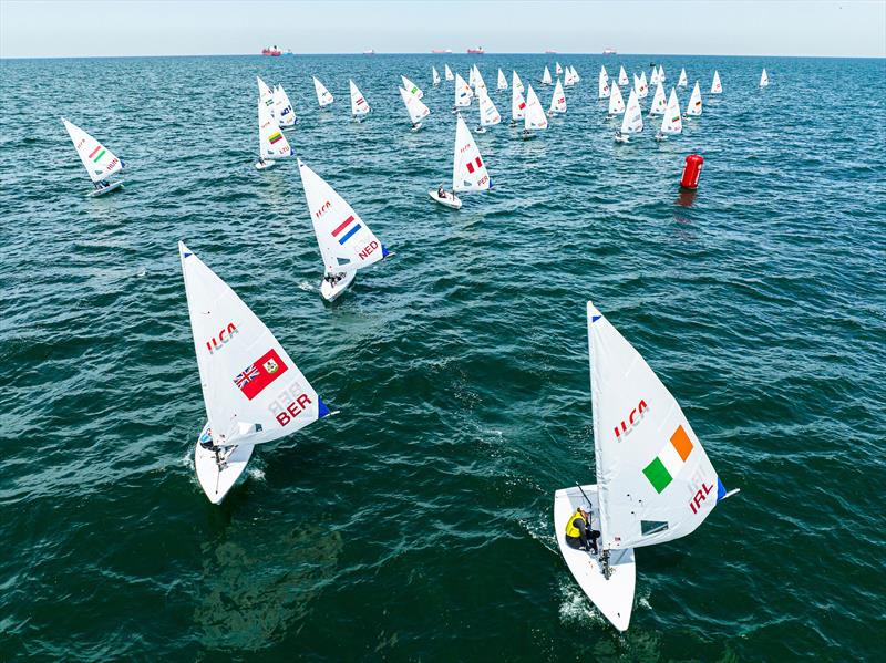 Allianz Youth World Sailing Championships day 4 photo copyright Sailing Energy / World Sailing taken at  and featuring the ILCA 6 class