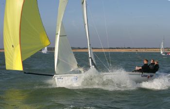 The strong SB3 fleet have a blast on the second weekend of the Garmin Hamble Winter Series