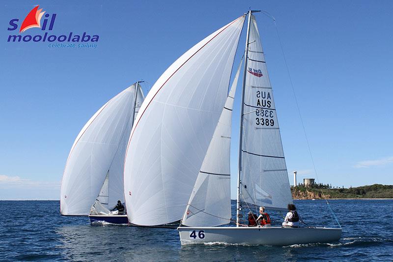 The Tasmanian team on WYISWYG won the final race of the the SB20 Nationals at Sail Mooloolaba 2014 photo copyright Teri Dodds taken at Mooloolaba Yacht Club and featuring the SB20 class