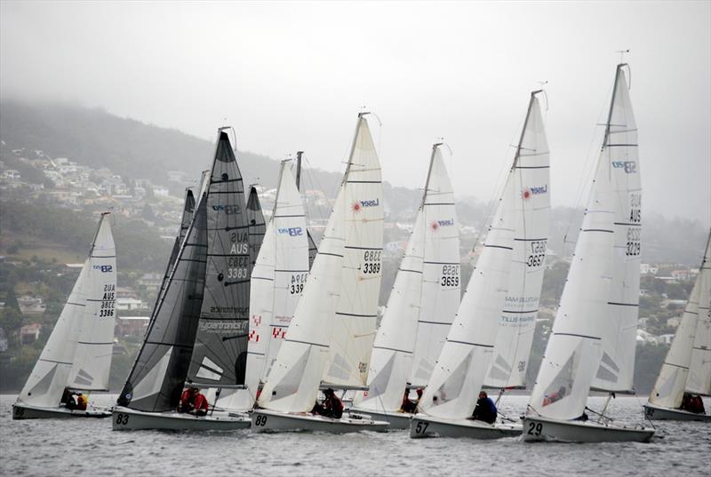 Fourteen SB20s are competing in the regatta with Karabos winning all three races in the Crown Series Bellerive Regatta - photo © Peter Campbell
