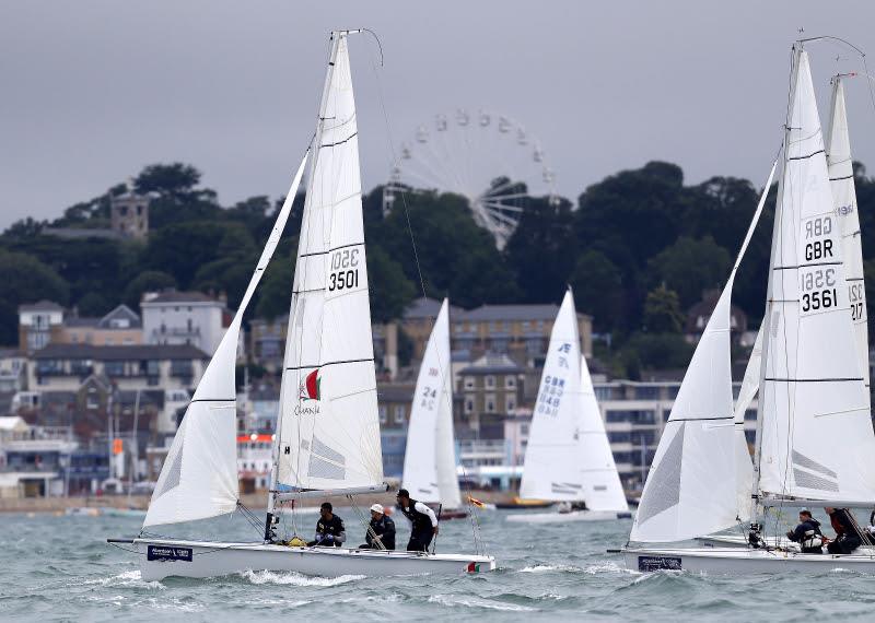 Day 3 of the SB20 Grand Slam at Aberdeen Asset Management Cowes Week photo copyright Alan Crowhurst / Getty Images taken at Cowes Combined Clubs and featuring the SB20 class