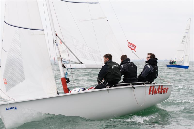 SB20 Flutter on day 5 of the Helly Hansen Warsash Spring Series photo copyright Iain McLuckie taken at Warsash Sailing Club and featuring the SB20 class