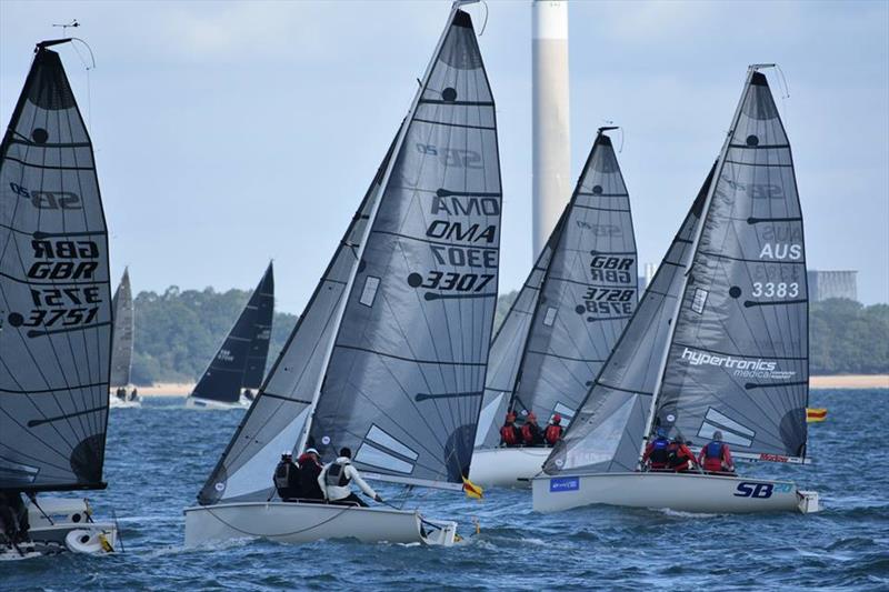 Hypertronics mixes it with the SB20 fleet at Cowes Week photo copyright Jane Austen taken at Royal Yacht Squadron and featuring the SB20 class