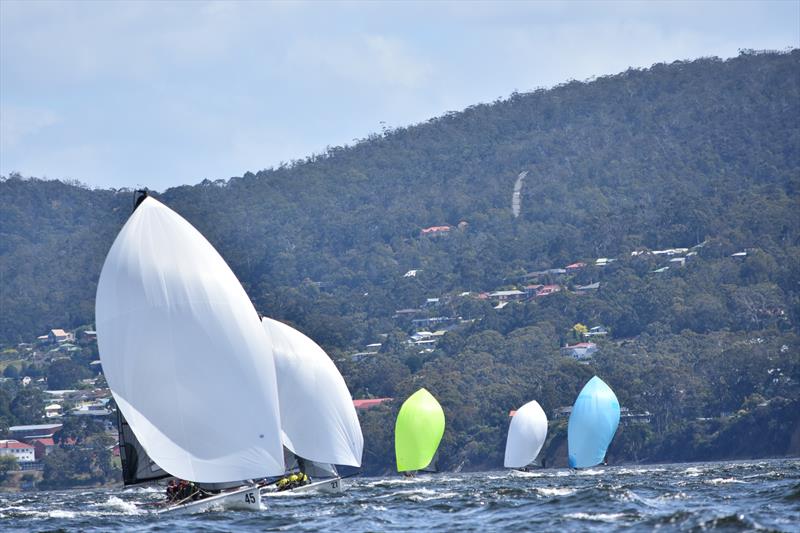 More great racing conditions on day two of the SB20 Australian Nationals in Hobart photo copyright Jane Austin taken at Royal Yacht Club of Tasmania and featuring the SB20 class