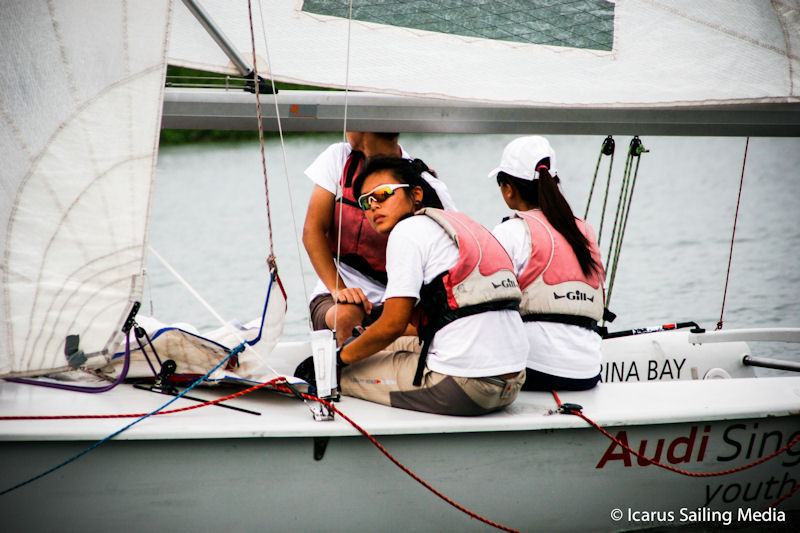 Singapore Youth Olympic Festival 2013 day 2 photo copyright Icarus Sailing Media taken at  and featuring the SB20 class