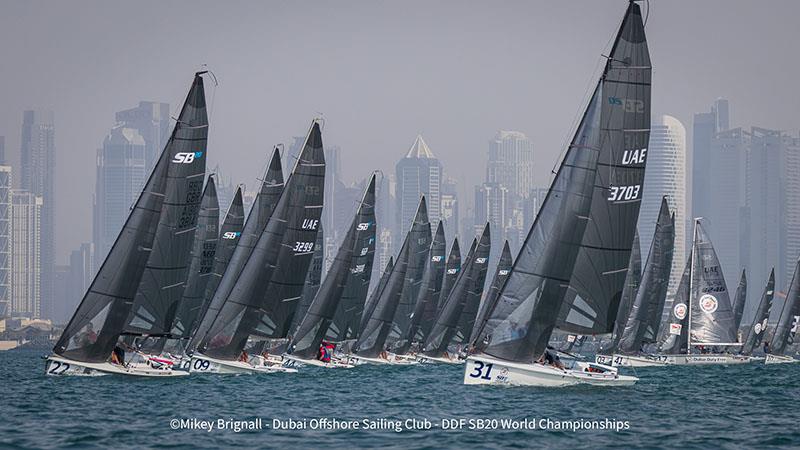 SB20 World Championships 2024 photo copyright Mikey Brignall taken at Dubai Offshore Sailing Club and featuring the SB20 class