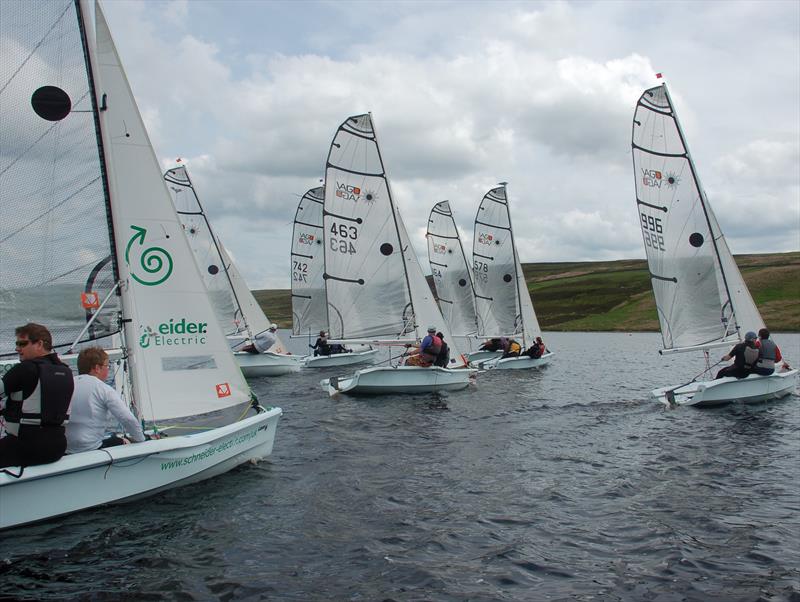 The medal race start during the Laser Vago Northern Open and Training photo copyright Richard de Fleury taken at Yorkshire Dales Sailing Club and featuring the Laser Vago class