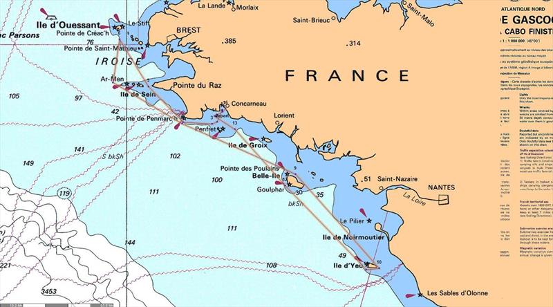 Solo Concarneau - Course Map photo copyright Solo Concarneau taken at  and featuring the Figaro class