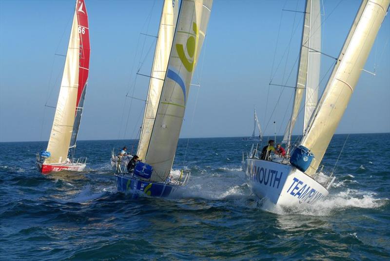 Sam Goodchild maintained a solid position for much of the Solo Basse Normandie in 2014 photo copyright Solo Basse Normandie taken at  and featuring the Figaro class
