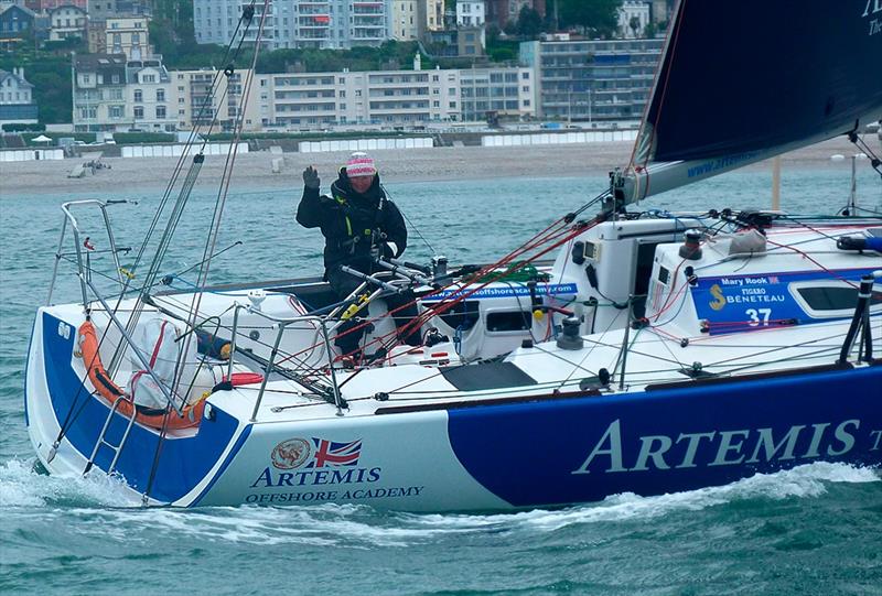Artemis Offshore Academy rookie Mary Rook during the 2016 Solo Normandie Race - photo © Thomas Deregniaux