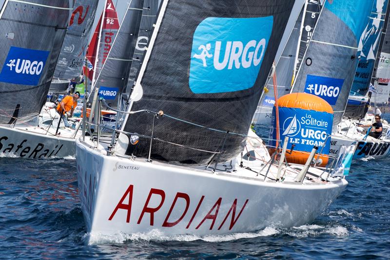 Pierre Leboucher on Ardian during La Solitaire URGO Le Figaro Stage 4 photo copyright Alexis Courcoux taken at  and featuring the Figaro class