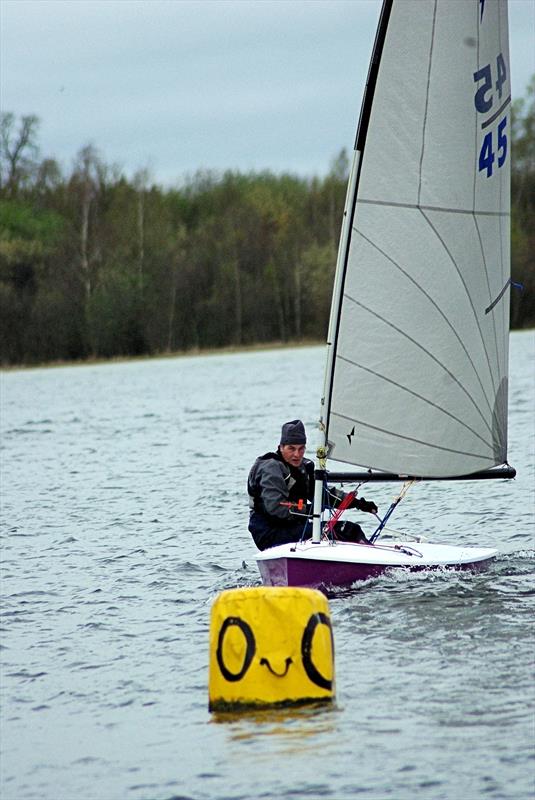 Tony Hodson eyes the mark in the Lightning 368 Open at Whitefriars photo copyright Lee Bratley taken at Whitefriars Sailing Club and featuring the Lightning 368 class