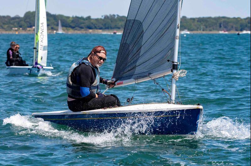 Class chairman Bryan Westley punches upwind at the Noble Marine Lightning 368 Sea Championship at the Lymington Dinghy Regatta photo copyright Tim Olin / www.olinphoto.co.uk taken at Royal Lymington Yacht Club and featuring the Lightning 368 class