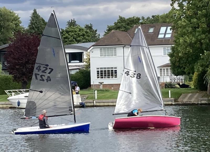 Caroline roll tacks to leebow John Claridge during the Noble Marine Insurance Lightning 368 Travellers at Cookham Reach photo copyright Elaine Gildon taken at Cookham Reach Sailing Club and featuring the Lightning 368 class