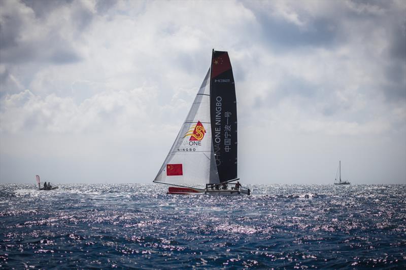Phil Robertson and the crew of ChinaOne Ningbo win the M32 World Championship photo copyright Anton Klock / M32 Worlds taken at  and featuring the M32 class