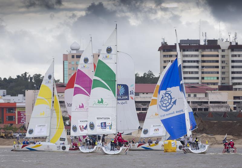Qualifying round racing at the Monsoon Cup in Malaysia photo copyright AWMRT / onEdition taken at  and featuring the Match Racing class