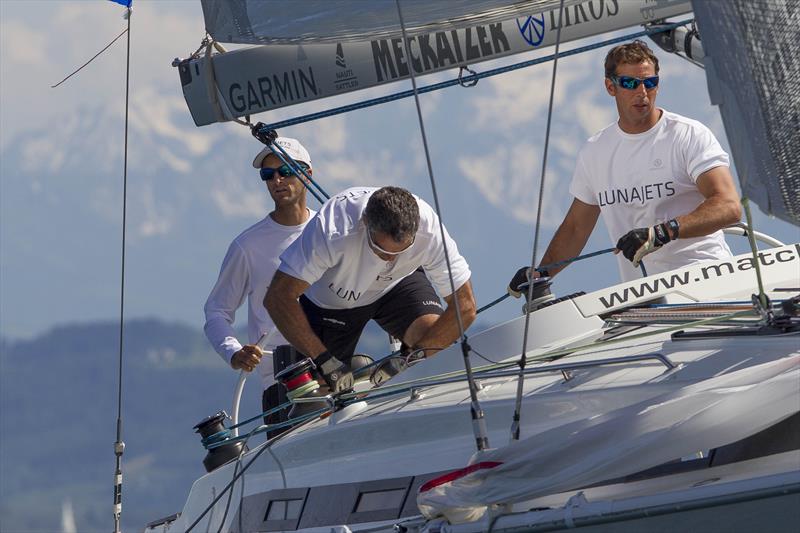 Mathieu Richard of LunaJets qualifies to the next stage at Match Race Germany photo copyright Ian Roman / AWMRT taken at  and featuring the Match Racing class