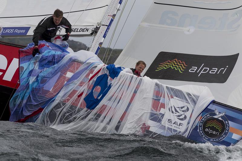 Winds blowing a solid 25 knots, gusting to gale force at Stena Match Cup Sweden photo copyright Ian Roman / AWMR taken at  and featuring the Match Racing class