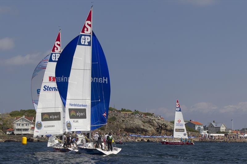 Ian Williams going against Aschenbrenner in the Quarter Finals at Stena Match Cup Sweden photo copyright Ian Roman / AWMR taken at  and featuring the Match Racing class