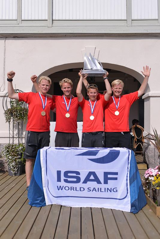 Joachim Aschenbrenner and his team win the ISAF Youth Match Racing Worlds photo copyright Erik Lahteenmaki taken at  and featuring the Match Racing class
