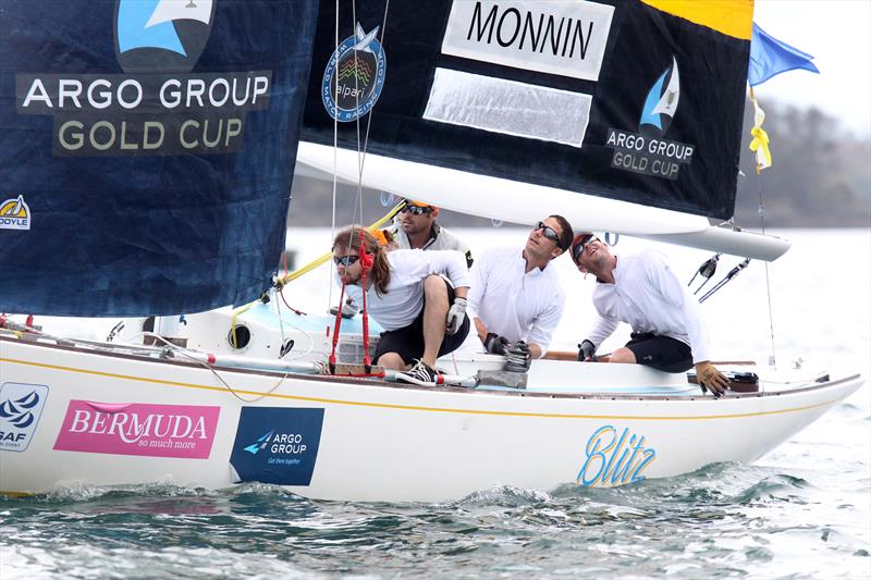 Eric Monnin (SUI) on form on day 1 of the Argo Group Gold Cup in Bermuda photo copyright Charles Anderson / AGGC taken at Royal Bermuda Yacht Club and featuring the Match Racing class
