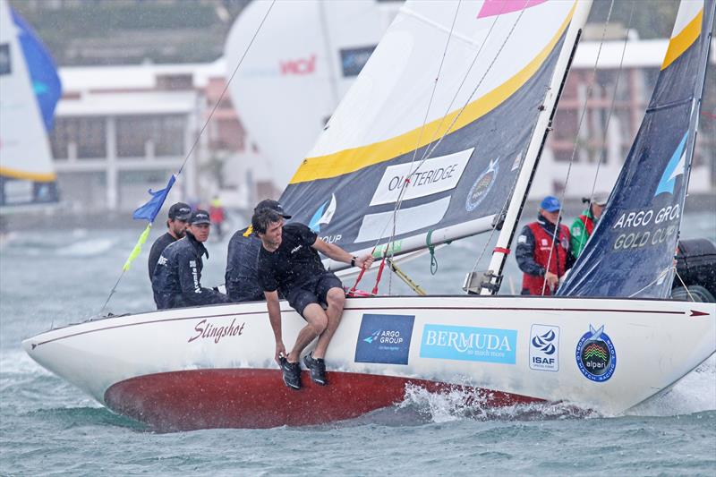 Wet conditions for Artemis Racing on Day 2 of the Argo Group Gold Cup photo copyright Talbot Wilson taken at Royal Bermuda Yacht Club and featuring the Match Racing class