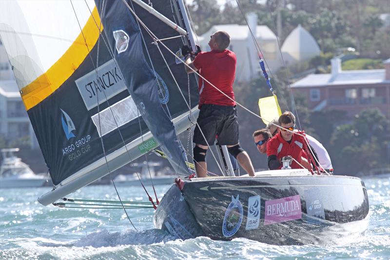 Polish match racer Stancyzk mastered the conditions today at the Argo Group Gold Cup photo copyright Charles Anderson / AGGC taken at Royal Bermuda Yacht Club and featuring the Match Racing class