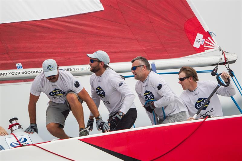 Ian Williams of GAC Pindar leads overall standings after Flight 12 of Qualifying Session 2 at the Monsoon Cup photo copyright Robert Hajduk / AWMRT taken at  and featuring the Match Racing class