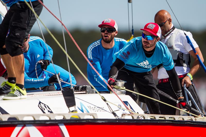 Taylor Canfield and his US One team in action on day 4 of Stena Match Cup Sweden photo copyright Robert Hajduk / WMRT taken at  and featuring the Match Racing class