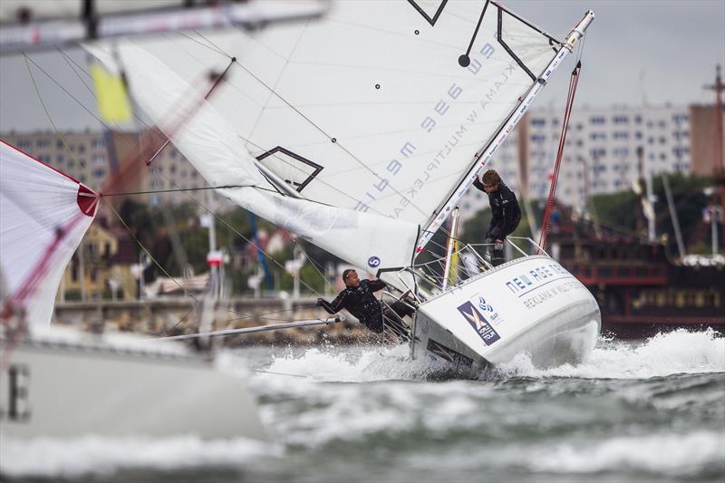 Blustery conditions today tested all 12 teams on day 2 of the Energa Sopot Match Race - photo © Robert Hajduk / WMRT