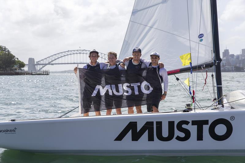 Price, Jones, Hubbard and Robinson win the Musto International Youth Match Racing Championship photo copyright Andrea Francolini taken at Cruising Yacht Club of Australia and featuring the Match Racing class