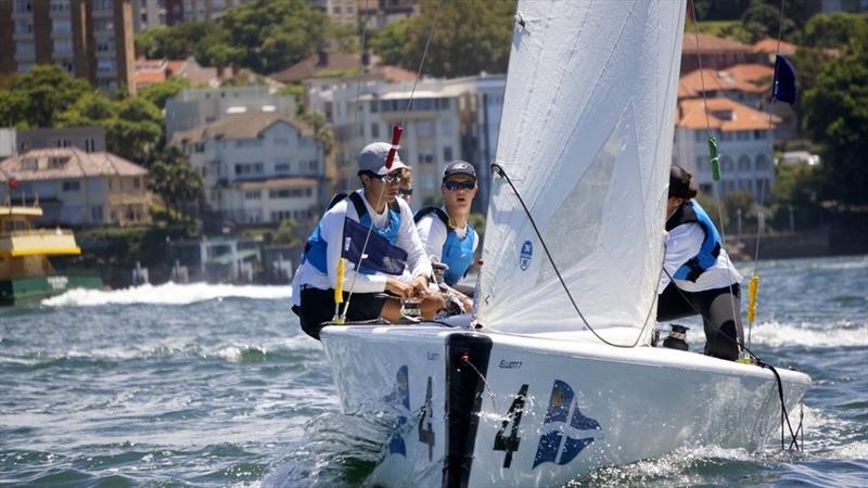 New Zeakder George Anyon and his Kiwi crew at the Hardy Cup Match Racing in Sydney photo copyright RSYS taken at Royal Sydney Yacht Squadron and featuring the Match Racing class