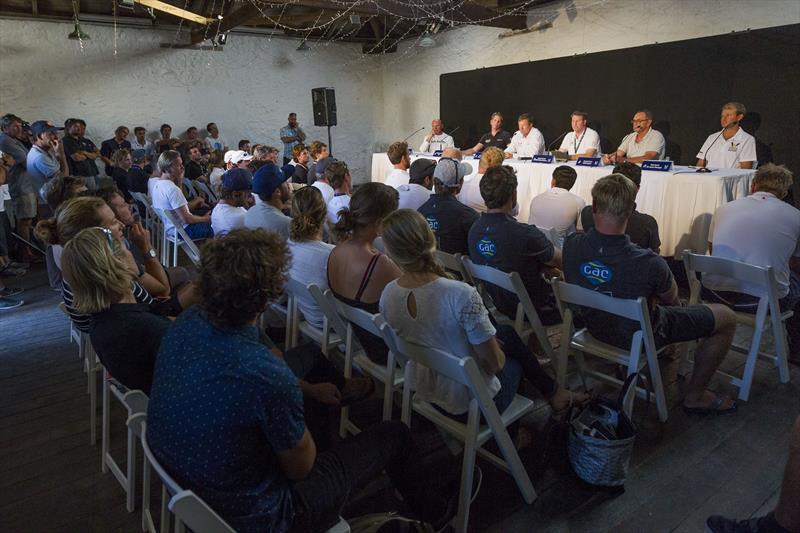 2016 World Match Racing Tour Fremantle skipper briefing photo copyright World Match Racing Tour taken at  and featuring the Match Racing class