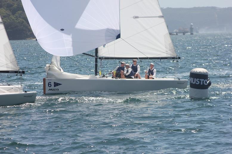 Price leads Boulden 2-0 in the semi-finals on day 3 of the Musto International Youth Match Racing Championship photo copyright Nick Fondas taken at Cruising Yacht Club of Australia and featuring the Match Racing class