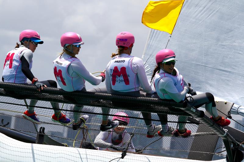 Jo Aleh's team on Miami Match Cup day 2 - photo © World Match Racing Tour