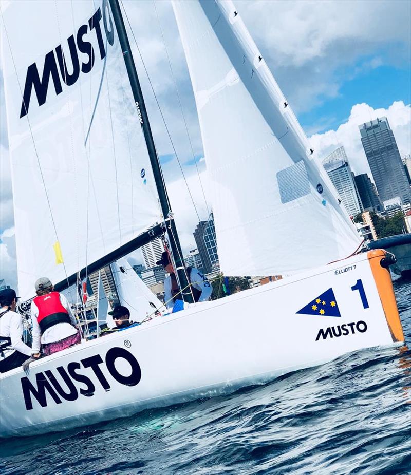 Day 3 of the Musto International Youth Match Racing Championship 2017 photo copyright Pam Scrivenor taken at Cruising Yacht Club of Australia and featuring the Match Racing class
