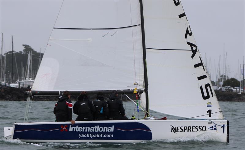 Wilson (RNZYS) on day 2 of the 2018 Nespresso Youth International Match Racing Cup photo copyright Andrew Delves taken at Royal New Zealand Yacht Squadron and featuring the Match Racing class