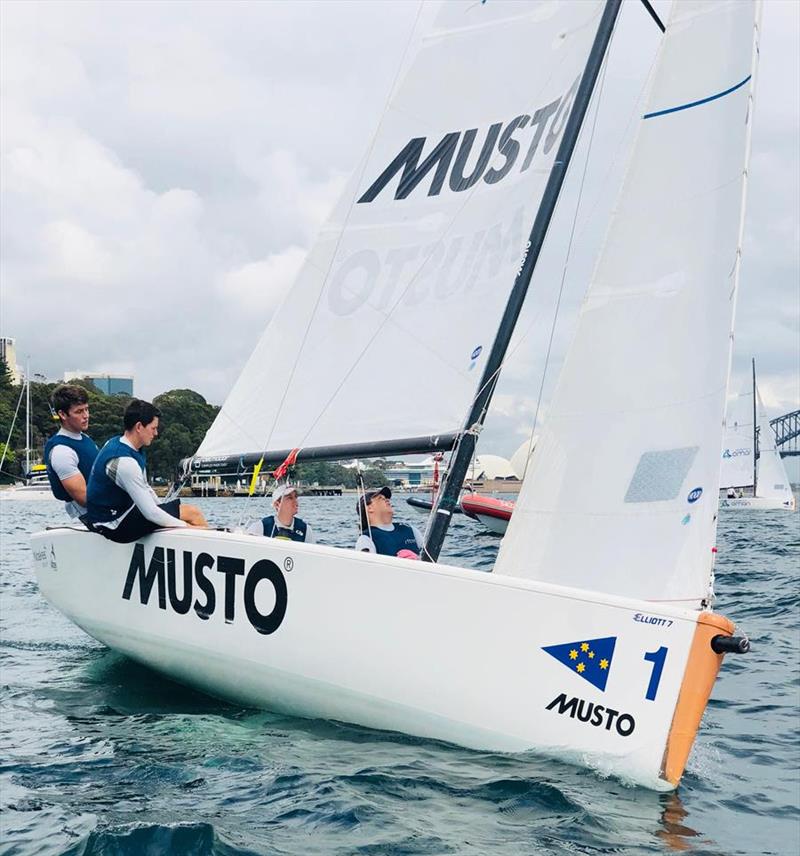 Day 2 of the Musto International Youth Match Racing Championship 2017 photo copyright Pam Scrivenor taken at Cruising Yacht Club of Australia and featuring the Match Racing class