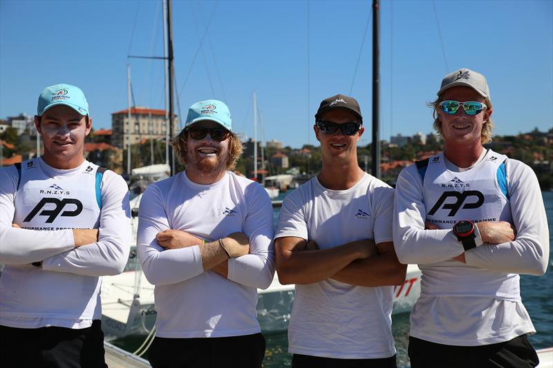 Anyon's RNZYS team dockside at the RSYS - 2018 Hardy Cup Sydney International Match Racing Regatta photo copyright Darcie C Photography taken at Royal Sydney Yacht Squadron and featuring the Match Racing class